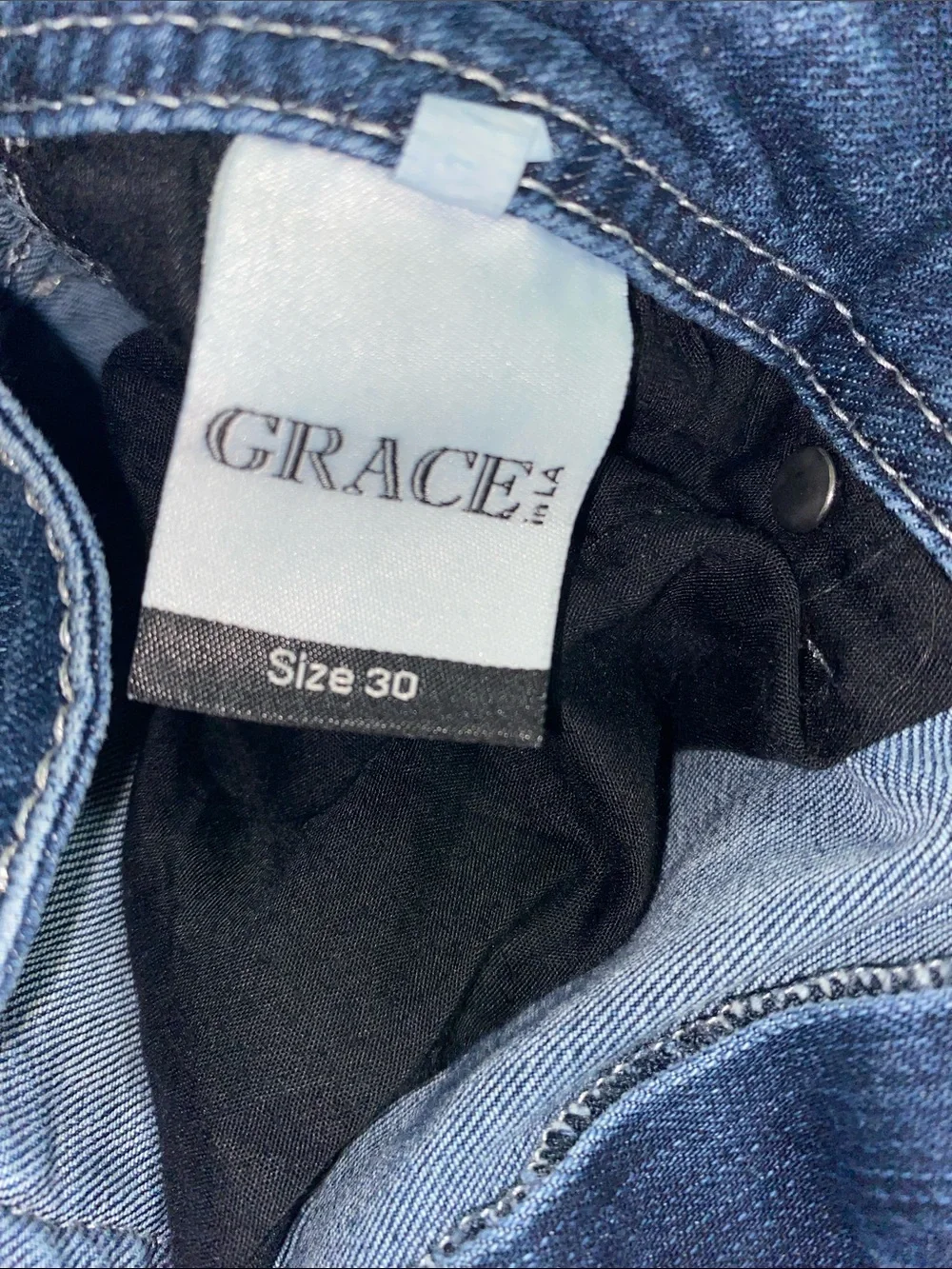 Grace in LA • Women's • Medium-Dark Blue • Bootcut • Stretch Jeans • Sz 30